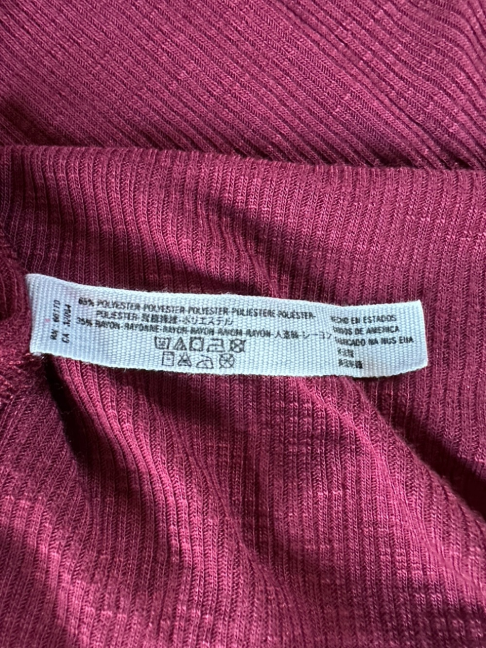 NWOT Free People Lightweight Flowy Ribbed Racerback Burgundy Long Beach Tank XS - Picture 9 of 16